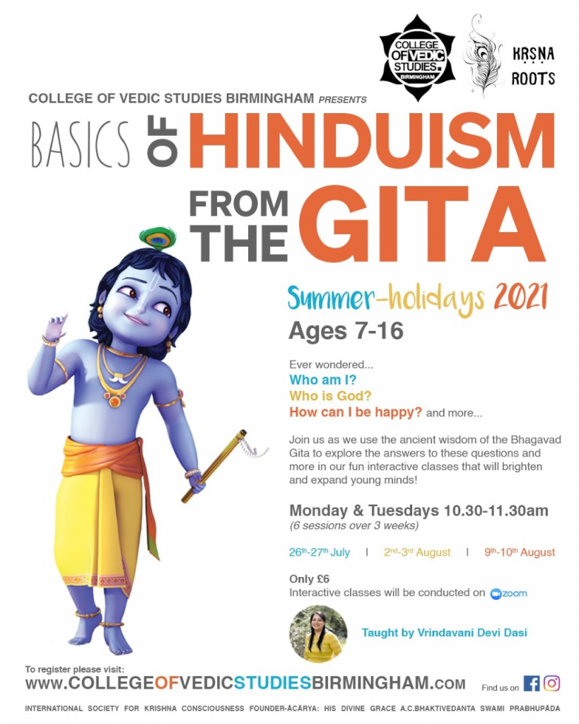 Basics Of Hinduism From Bhagavad Gita College Of Vedic Studies Birmingham